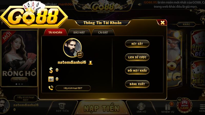 Điều kiện áp dụng khi nạp và rút tiền tại GO88