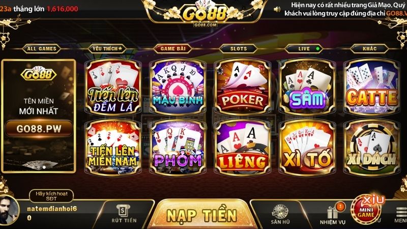 Những Game Bài Hấp Dẫn Không Thể Bỏ Lỡ Tại Go88