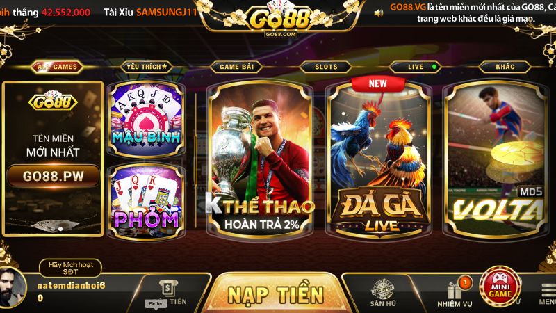 Sự tiện lợi khi tải Go88 về máy, chơi mọi lúc mọi nơi với kho game đa dạng